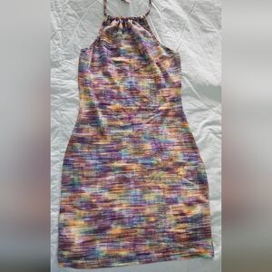 SHEIN Strapless Dress in Purple and Gold Tones